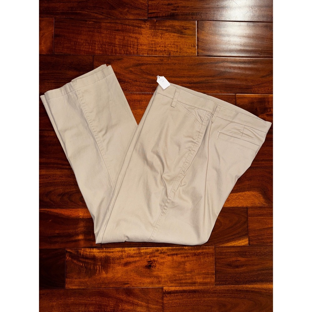 Riders by Lee Chinos Mens 36x28 Khaki Excellent Easy Care Straight Leg Pants